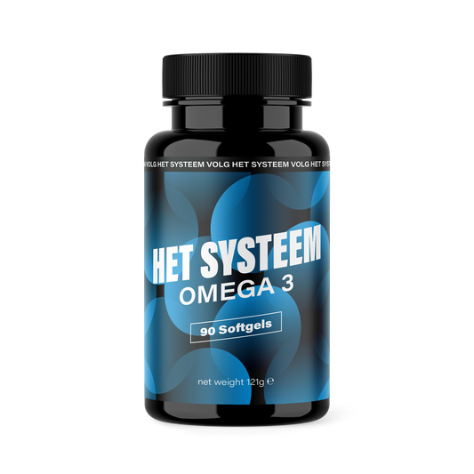 Het Systeem fitness en gezondheidsproduct, een pot Omega 3 90 softgels