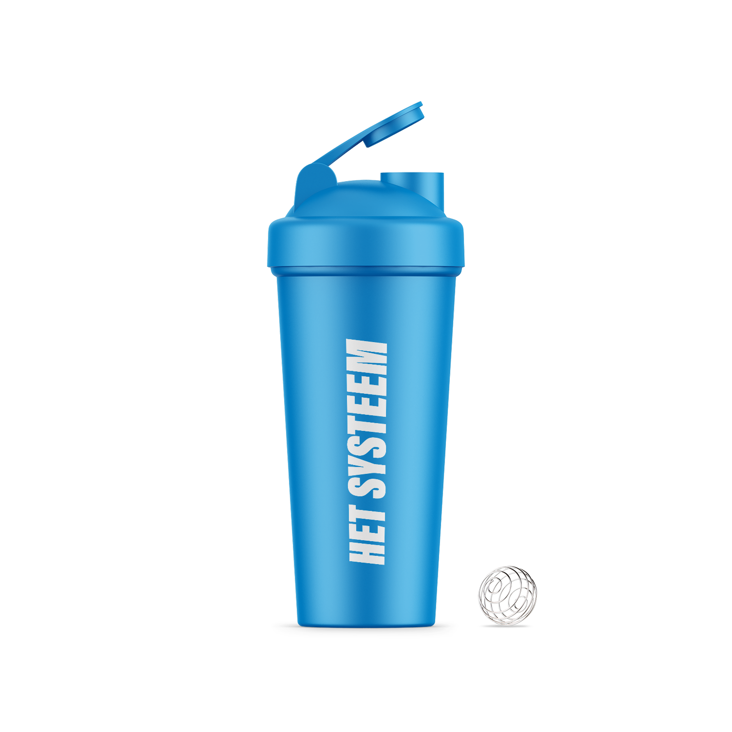 Het Systeem fitness en gezondheidsproduct, blauwe signature shakebeker