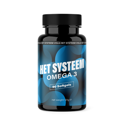Het Systeem fitness en gezondheidsproduct, een pot Omega 3 90 softgels 